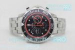 Omega Seamaster Planet Ocean Copy Men Watch - Black & Red Dial SS Case